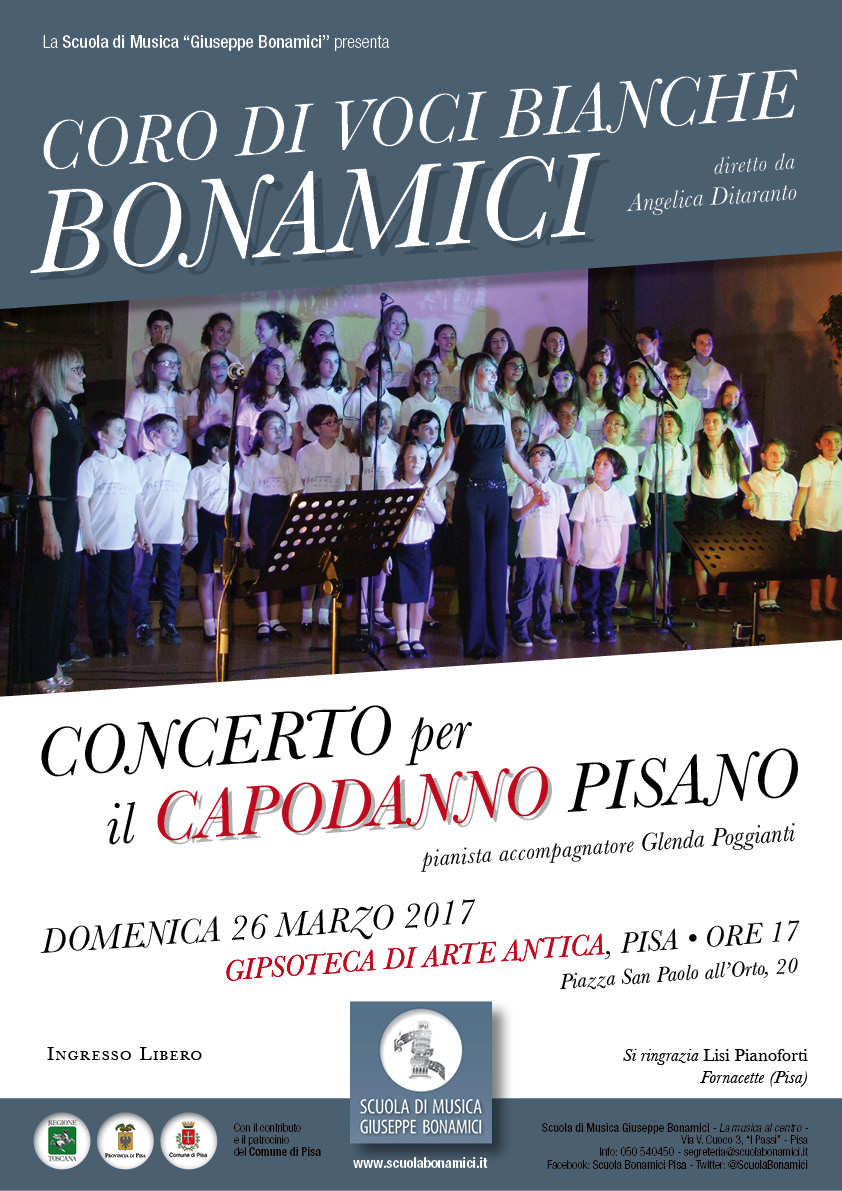 Voci e mani bianche al Capodanno Pisano